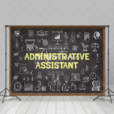Aperturee - Aperturee Blackboard Painting Administrative Assistant Backdrop
